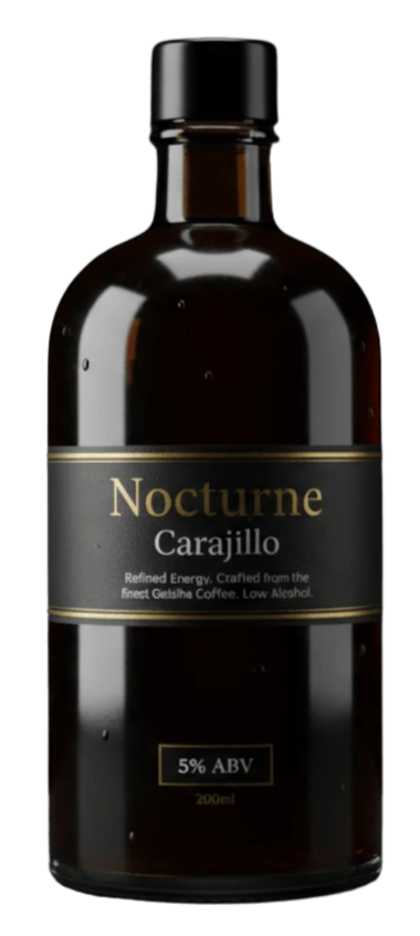 Nocturne Carajillo bottle — premium coffee cocktail at 5% ABV